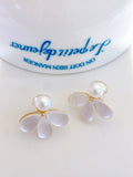 Wild Pearl Floral Stud Earrings | Lightweight Freshwater Pearl & Mother-of-Pearl