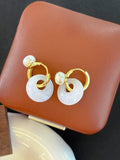 Ping An Luck Earrings: Dual-Wear Modern Chinese Inspired Pearl Accessories