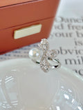 Wild Freshwater Pearl Butterfly Ring with Cubic Zirconia Accents