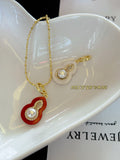 Gourd of Prosperity: Enameled Freshwater Pearl Necklace | Carrying Millennial Blessings