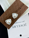 Lunar Vortex Pearl Earrings | Handcrafted Wild Freshwater Pearls & Sterling Silver