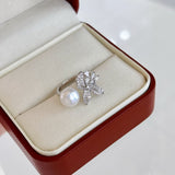 Iris Spring Wild Freshwater Pearl & Diamond Statement Ring