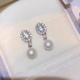 Ocean Whispers: Vintage Blue Topaz & Freshwater Pearl Drop Earrings