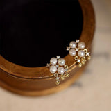 Wild Freshwater Pearl Four-Leaf Clover Stud Earrings