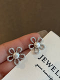 Australian Natural Freshwater Pearl Sunflower Studs - Subtle Shimmer Design