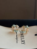 Vintage Enamel-Woven Pearl Earrings: Mediterranean Blue & Silver
