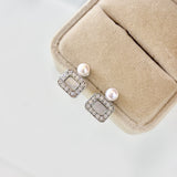 Modern Scented Bottle Pearl Earrings
