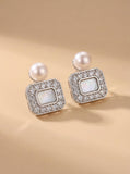 Modern Scented Bottle Pearl Earrings