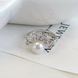 Nature's Whisper Pearl & Zirconia Ring | Adjustable Luxury for Everyday Radiance