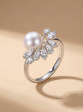 Nature's Whisper Pearl & Zirconia Ring | Adjustable Luxury for Everyday Radiance