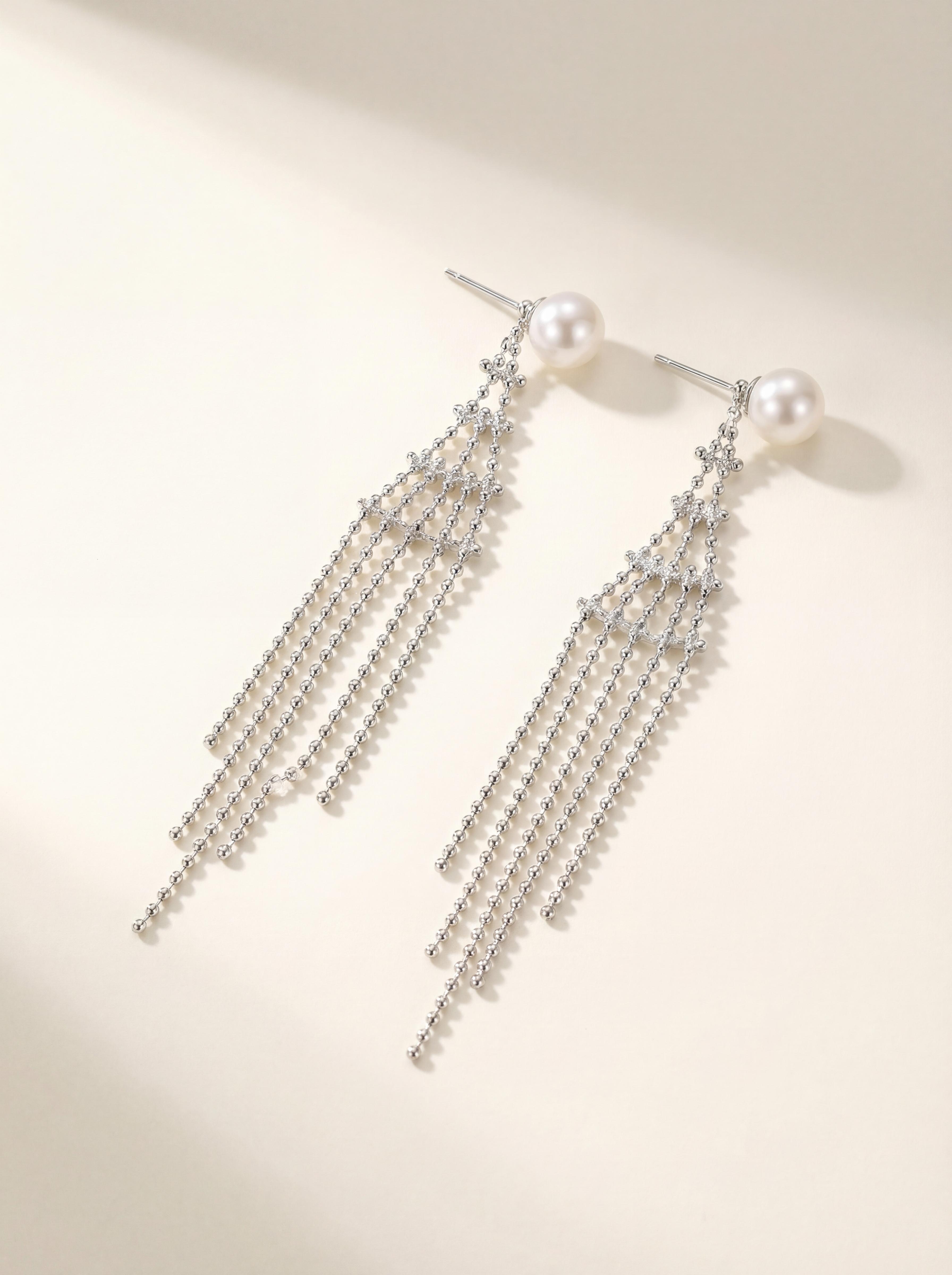 Galaxy Rain Unwild Pearls Earrings