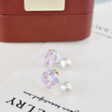 Twilight Knot Pearl Earrings