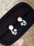 Lunaire Wild Freshwater Pearl Mushroom Stud Earrings