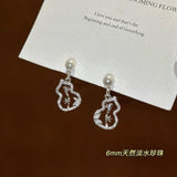 Bamboo Grace Freshwater Pearl Earrings