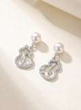 Bamboo Grace Freshwater Pearl Earrings