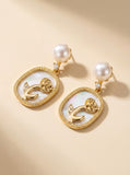 Wild Freshwater Pearl & Rose Mabe Shell Earrings | Victorian-Inspired All-Day Elegance