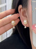 Luminous Dreams Cultured Pearl Drop Earrings | Ethereal Moonstone Glow