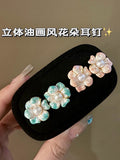 Monet's Garden Floral Pearl Earrings - Trio Set with Wild Freshwater Pearls