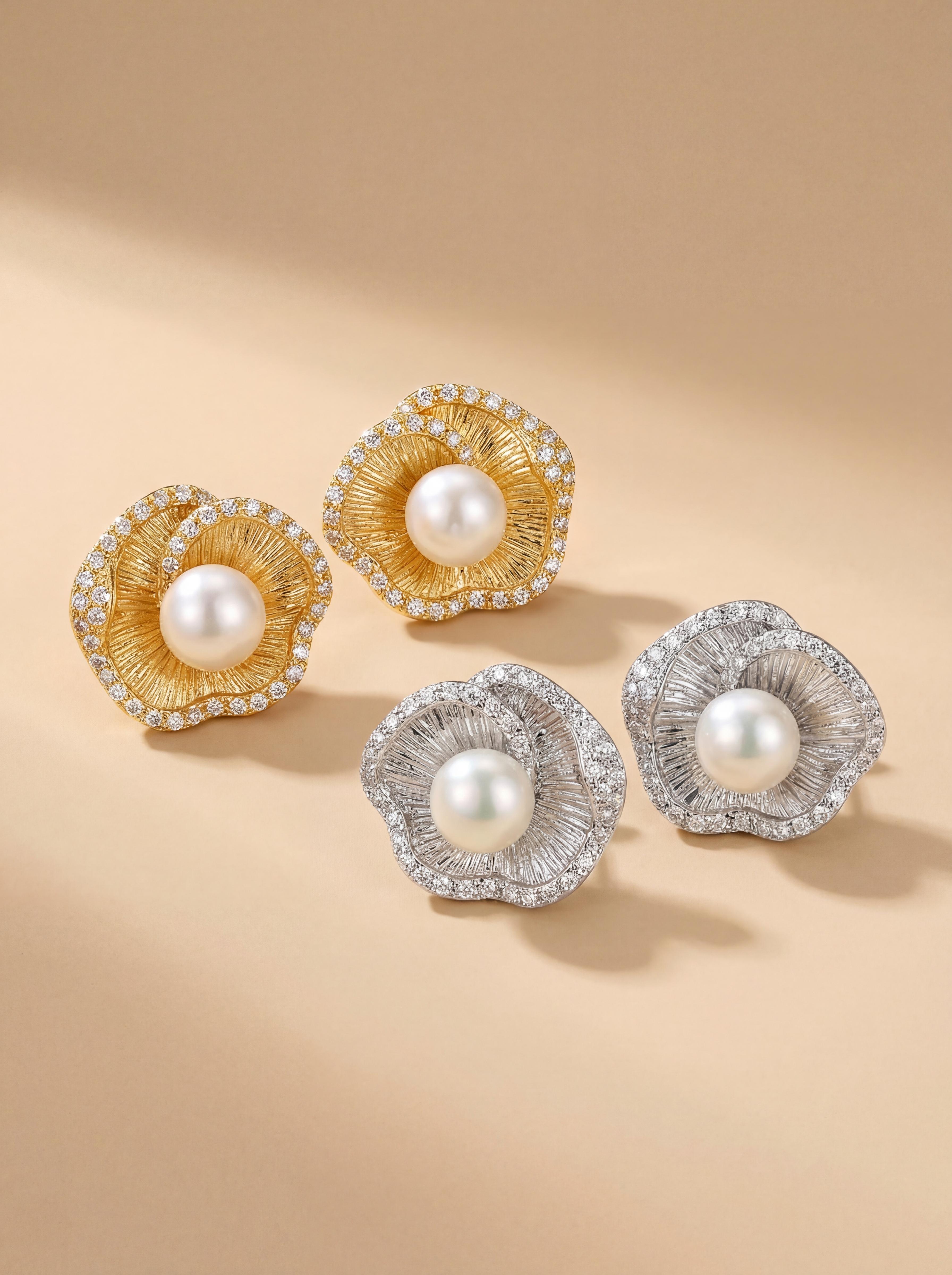 Seaside Whisper Shell & Pearl Stud Earrings