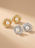 Seaside Whisper Shell & Pearl Stud Earrings