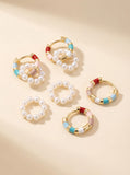 Enamel Donut Pearl Studs | Spring Pastel Collection | Hypoallergenic S925