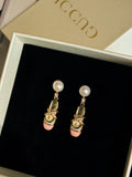 Ballet Slipper Swarovski Crystal Pearl Earrings: Dance in Everyday Light