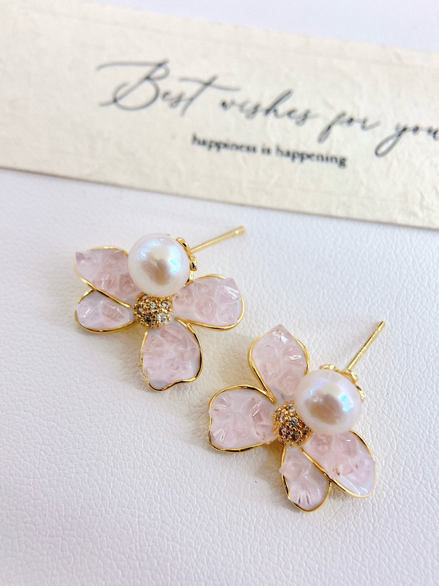 Sakura Whisper Freshwater Pearl Earrings