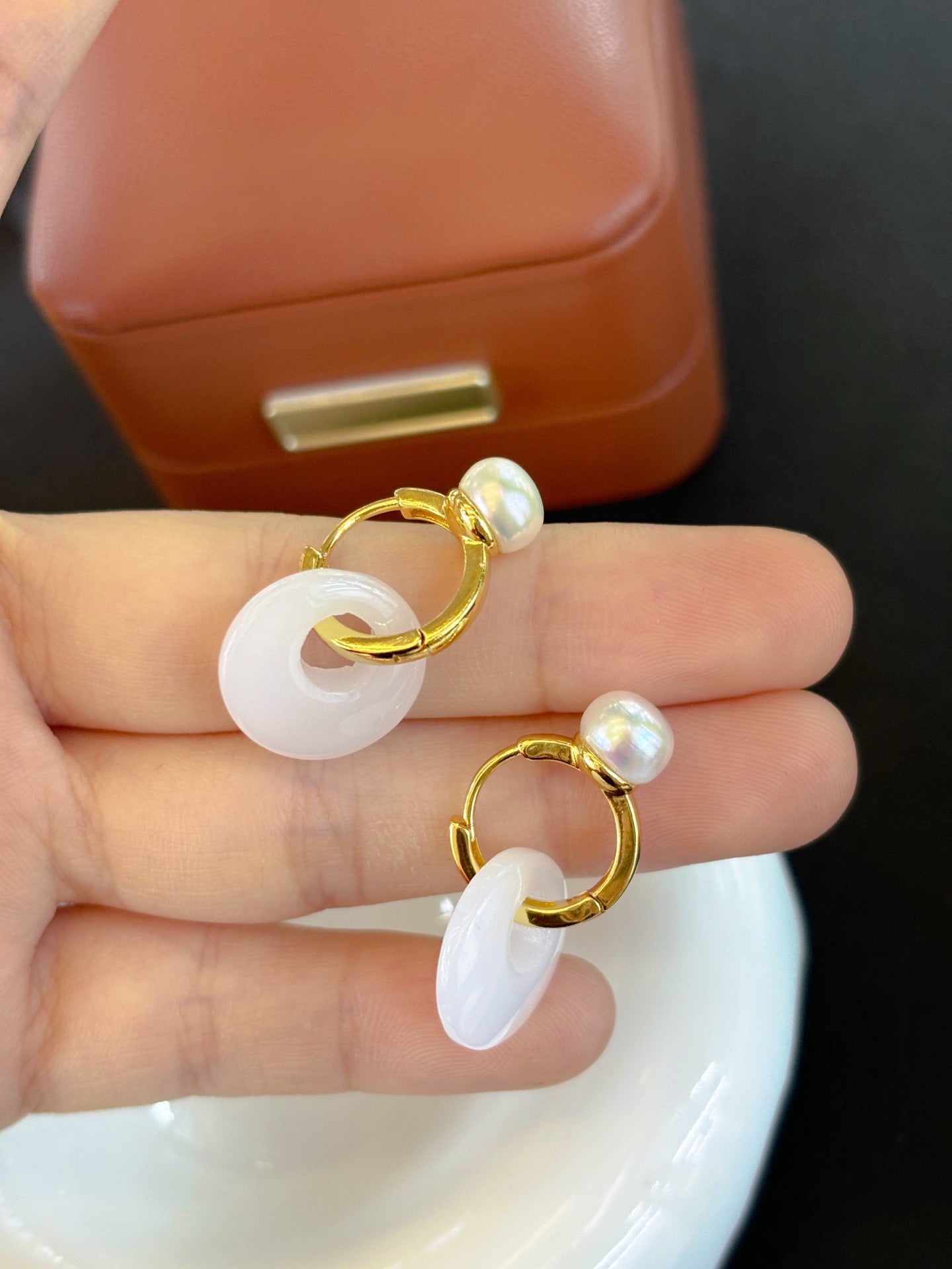 Ping An Luck Earrings: Dual-Wear Modern Chinese Inspired Pearl Accessories