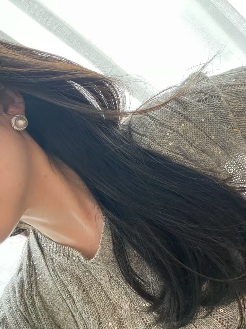 Vintage-Style Swarovski Diamond Freshwater Pearl Earrings - Timeless Elegance for Everyday Glamour