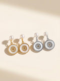 Breathable Pearl Donut Earrings - Dual Side Wear