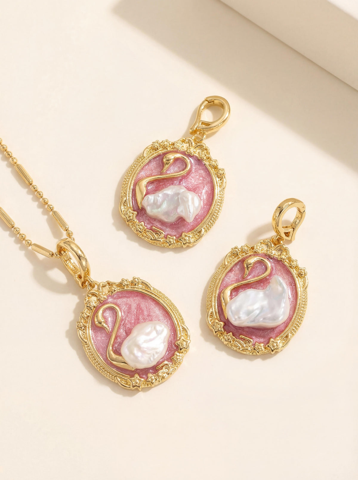 Baroque Swan Pearl Statement Set