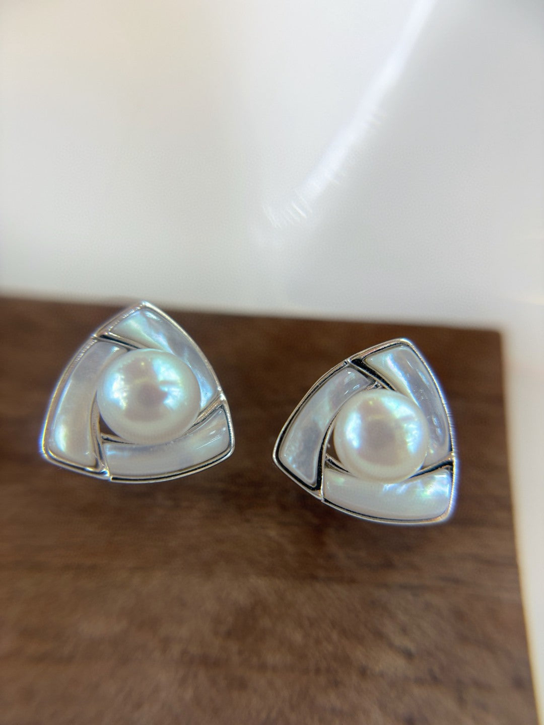 Lunar Vortex Pearl Earrings | Handcrafted Wild Freshwater Pearls & Sterling Silver