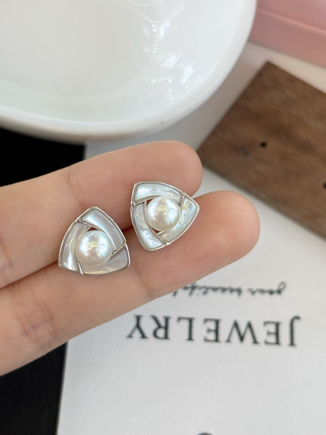 Lunar Vortex Pearl Earrings | Handcrafted Wild Freshwater Pearls & Sterling Silver