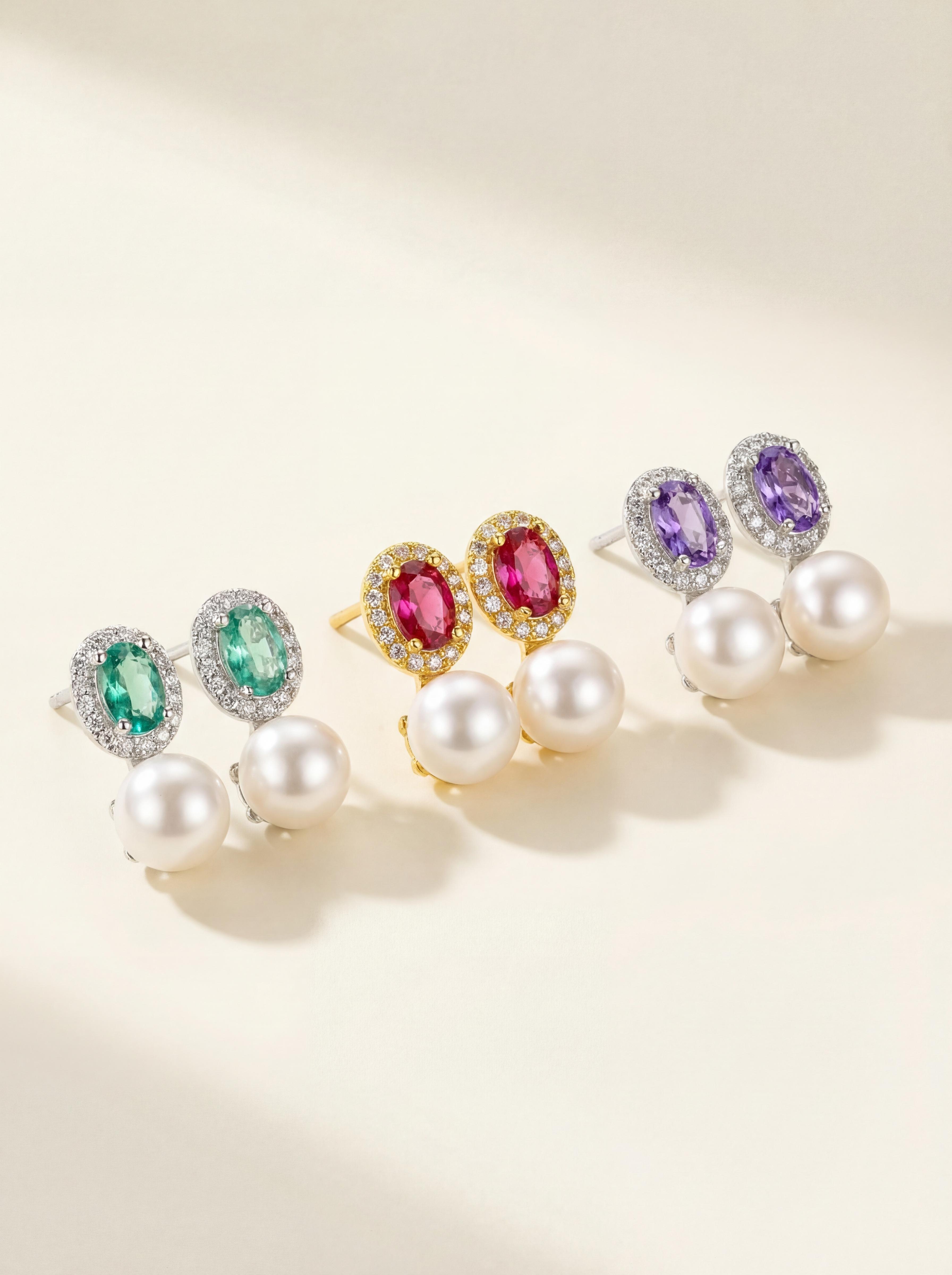 Pearl Gemstone Stud Earrings: Timeless Elegance for Every Occasion