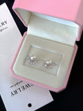 Silver Starfall Freshwater Pearl Stud Earrings