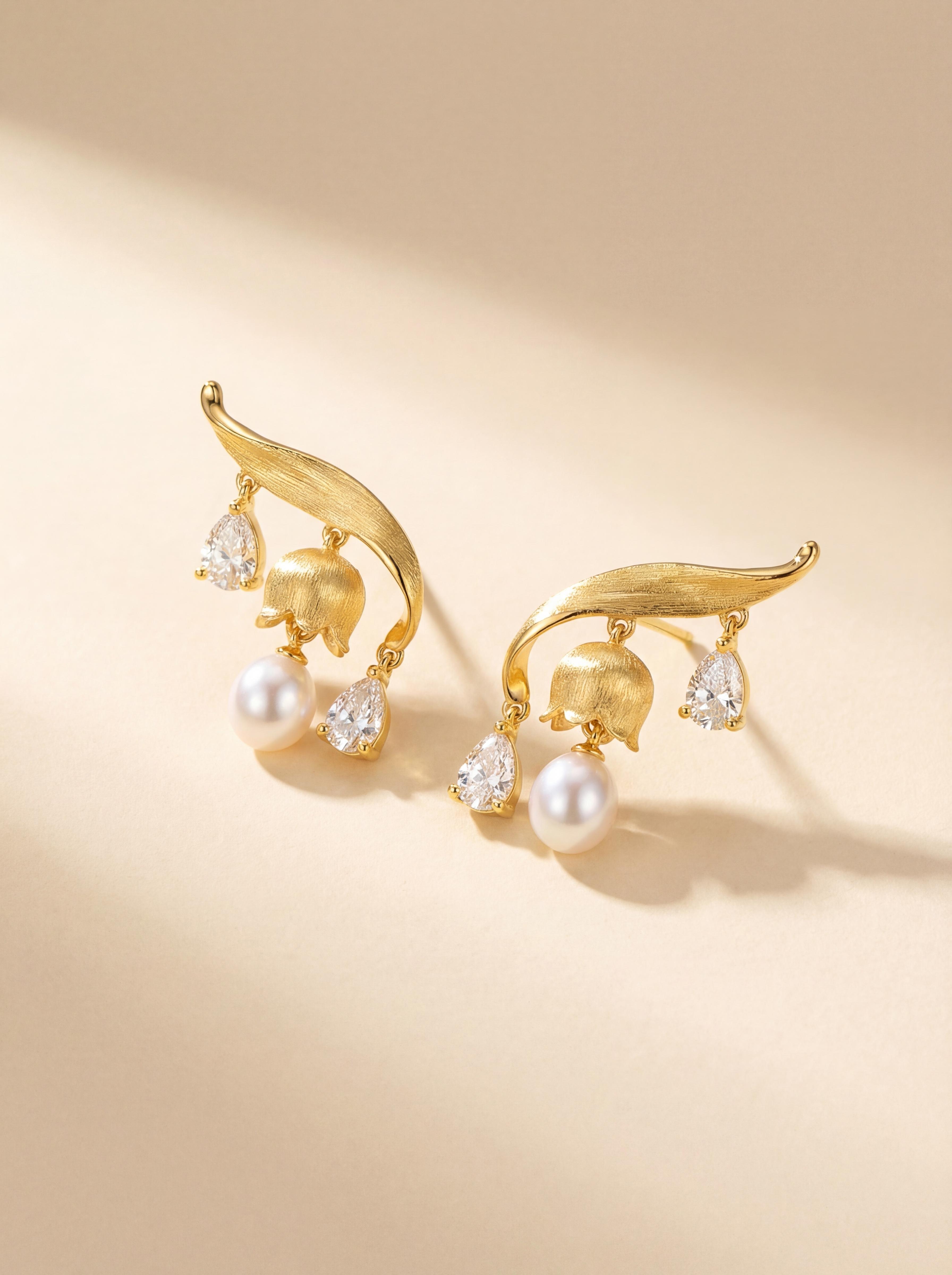Vintage Enchanting Wild Freshwater Pearl Earrings