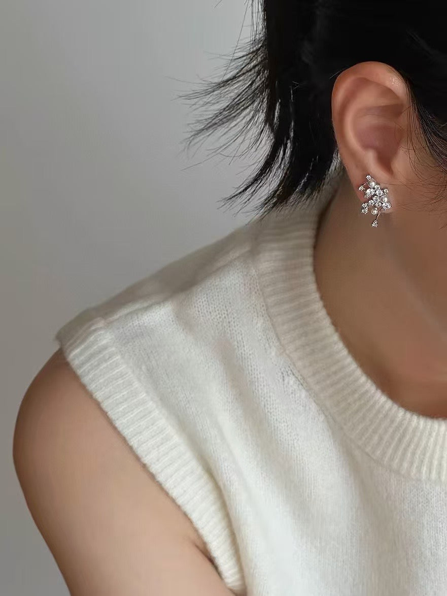 Ethereal Whispers Pearl Drop Earrings