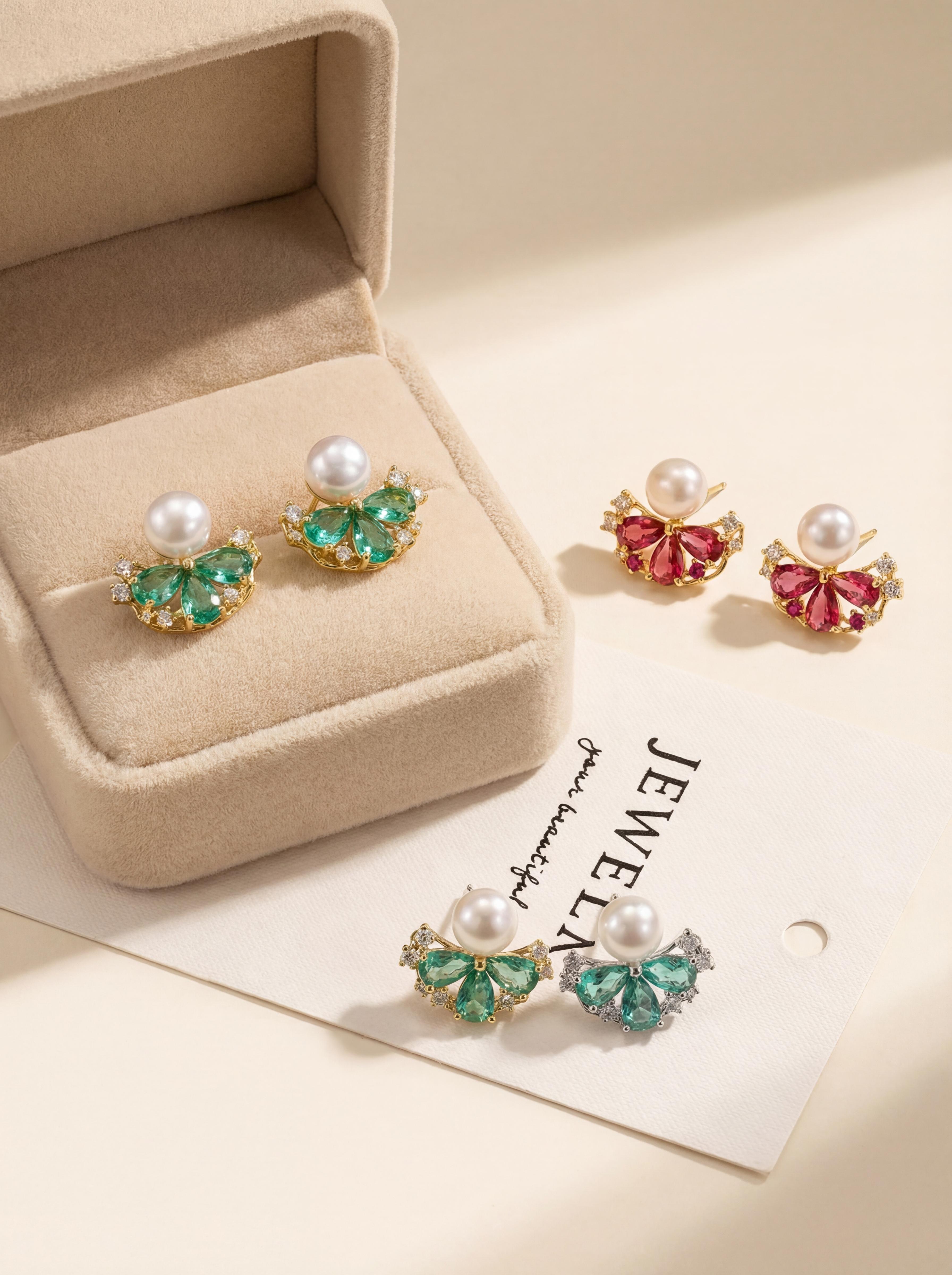 Sophisticated Grace Pearl Butterfly Drop Earrings - Nature's Muse in Motion