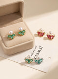 Sophisticated Grace Pearl Butterfly Drop Earrings - Nature's Muse in Motion