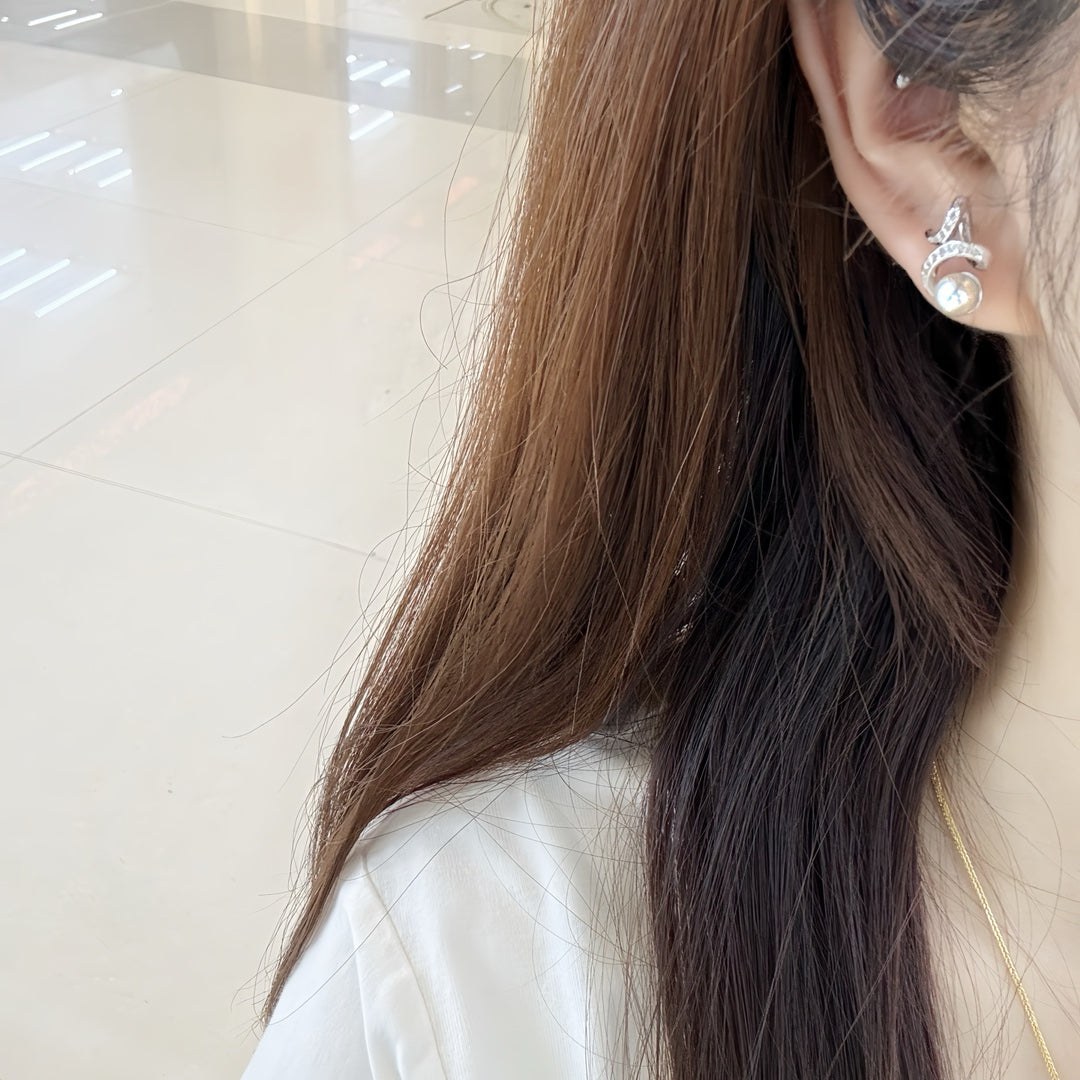Moonlight Whisper Wild Freshwater Pearl Dangling Earrings for Everyday Elegance
