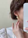 Pearl Muse: Wild Freshwater Pearl & Mother-of-Pearl Drop Earrings with Sterling Silver