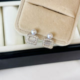 Modern Scented Bottle Pearl Earrings