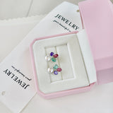 Spring Rainbow Wild Freshwater Pearl & Gemstone Earrings – Lightweight Floral Jewel