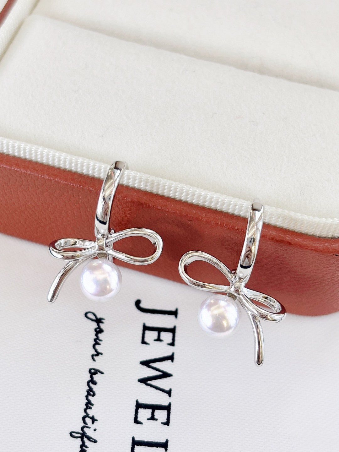 Butterfly Accent Pearl Earrings | Handcrafted Freshwater Cultured Pearls