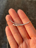Luna Smile: Wild Freshwater Pearl Arc Necklace | Delicate Locklace Enhancer