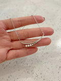 Luna Smile: Wild Freshwater Pearl Arc Necklace | Delicate Locklace Enhancer
