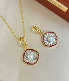 Dunhuang Zhaoyang Enamel Pearl Sunflower Pendant Necklace | Wear Millennium Heritage