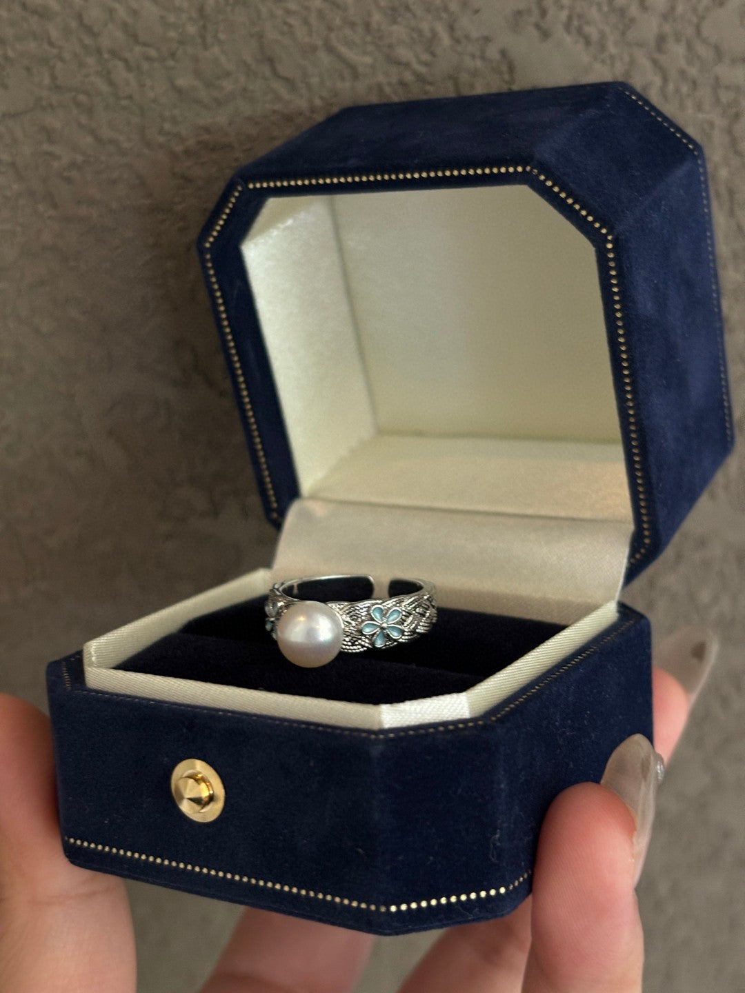 Enchanted Wild Pearl & Four-Leaf Clover Ring