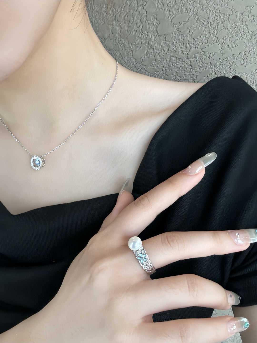 Enchanted Wild Pearl & Four-Leaf Clover Ring