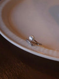 Wild Baroque Pearl Ring with Diamond Accents - Adjustable Handcrafted Jewelry